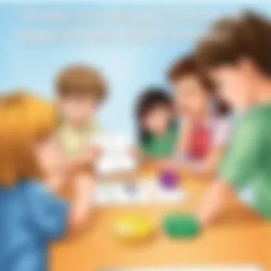 Children engaging with fraction activities