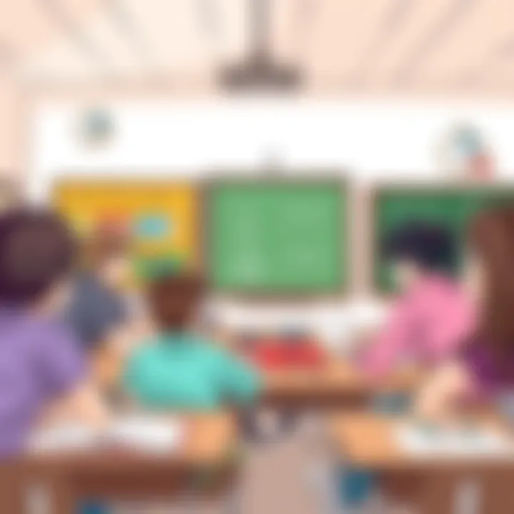 Engaging classroom setting for teaching fractions