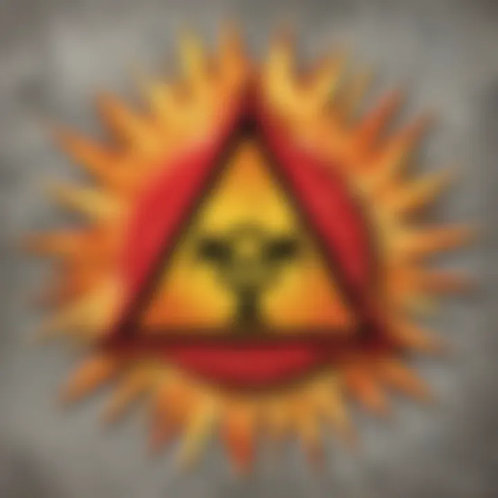 Illustration representing hazard symbol for explosive hazards
