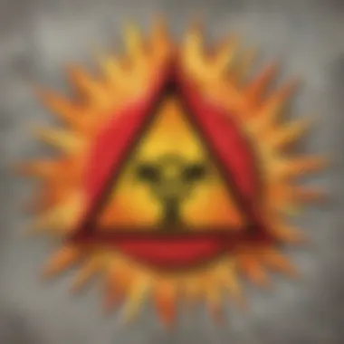 Explosive Hazard Symbol Illustration representing hazard symbol for explosive hazards