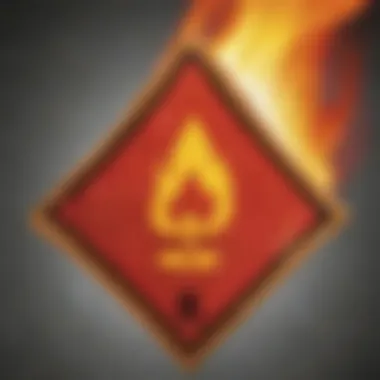Flammable Material Hazard Symbol Illustration showcasing hazard symbol for flammable materials