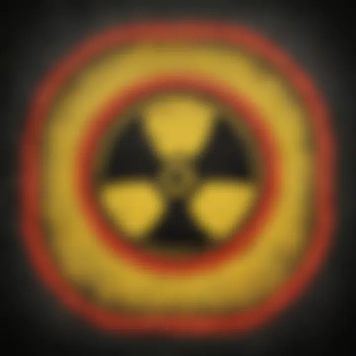 Illustration displaying hazard symbol for toxic chemicals