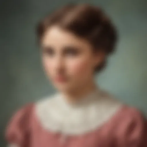 Portrait of Helen Keller in her early years, showcasing her determination and spirit.