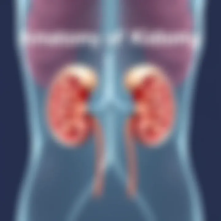 Illustration of kidney structure highlighting its functional anatomy