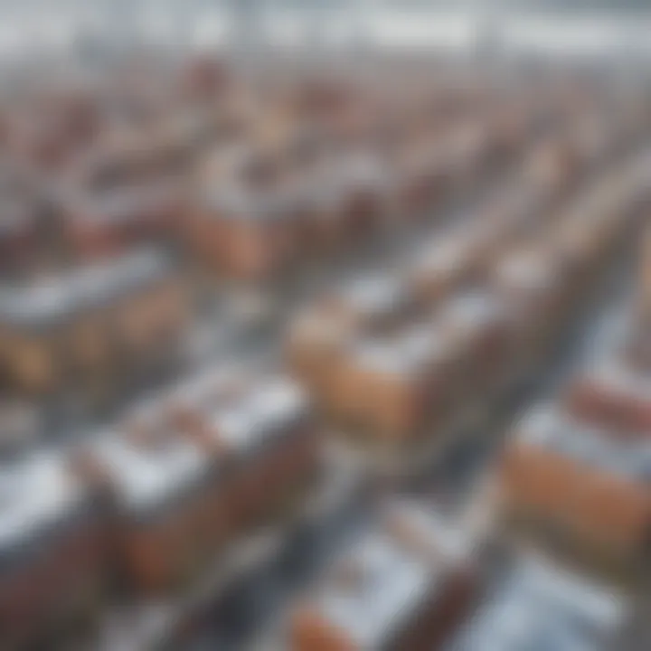 A bustling urban landscape with contrasting weather phenomena influencing city life.