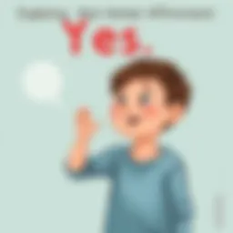 A child using a gesture to indicate agreement