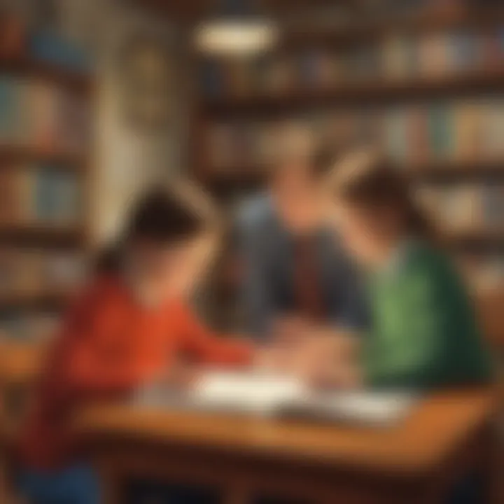Children engaging with prose in an educational setting.