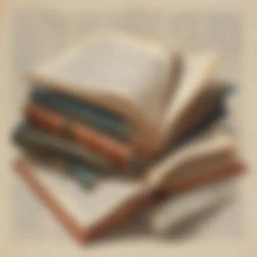 The essence of prose in literature represented through open books.