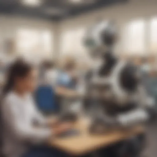An engaging STEAM project showcasing robotics and coding in a classroom setting.