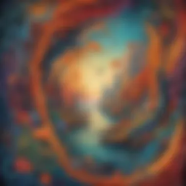 An abstract representation of different poetry styles and forms