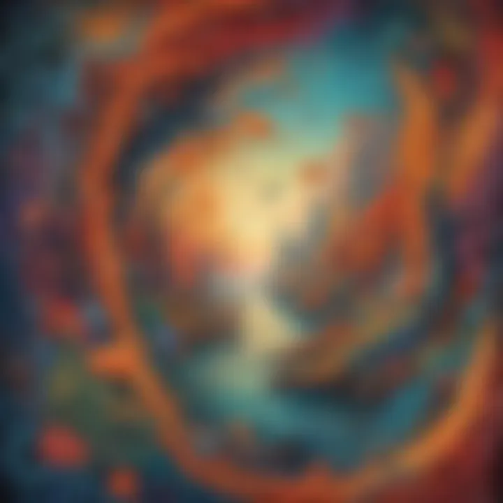 An abstract representation of different poetry styles and forms