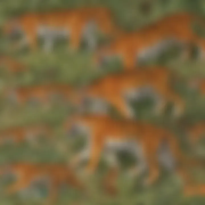 An infographic depicting various prey species hunted by tigers in different ecosystems.