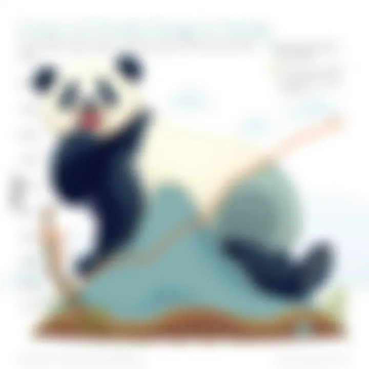 Graph illustrating the impact of climate change on panda populations