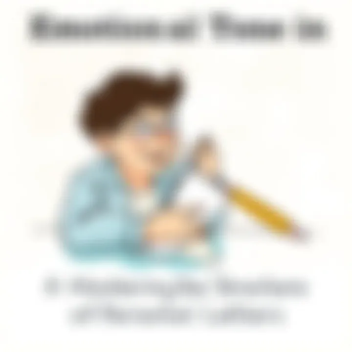 Illustration showcasing emotional tone in letter writing