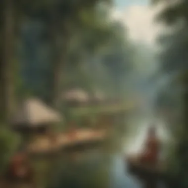 Indigenous communities living sustainably within the Amazon