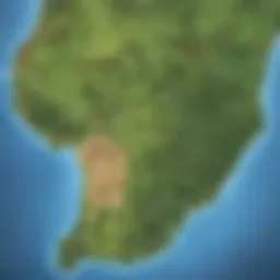 Map highlighting the geographical spread of the Amazon rainforest