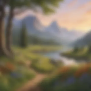 Nature's Role in Fundamental Survival Needs A serene landscape illustrating the connection between nature and the fundamental needs of survival.