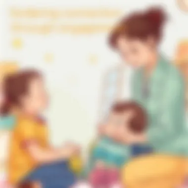 Fostering Connection Through Engagement Childcare worker engaging with children