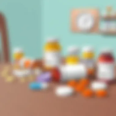 Overview of Stimulant Medications for ADHD Various stimulant medications displayed on a table