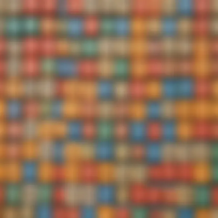 A close-up view of tens blocks being used for arithmetic operations.