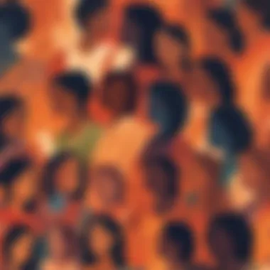 Artistic Unity: Diverse Silhouettes Artistic depiction of unity and solidarity with diverse silhouettes