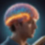 Illustration of a person with a glowing brain symbolizing cognitive enhancement