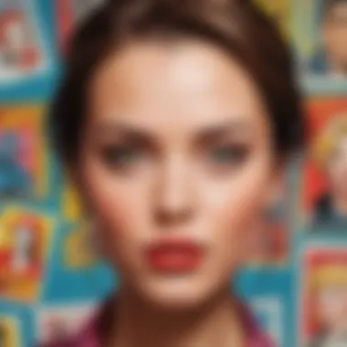 Comic Fusion: Pop Art Portrait Interpretation Pop art portrait with striking comic book elements