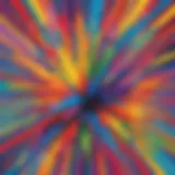 Abstract expression of vibrant color palette