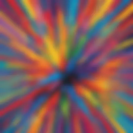 Abstract expression of vibrant color palette
