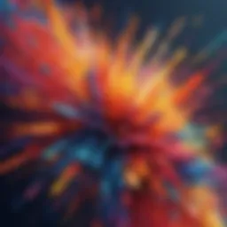 Abstract Pixel Art Explosion