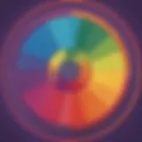 Illustration of colorful fraction circles