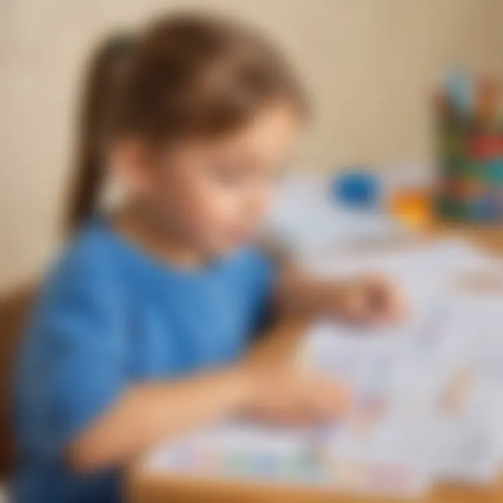 Child Exploring Multiplication Chart