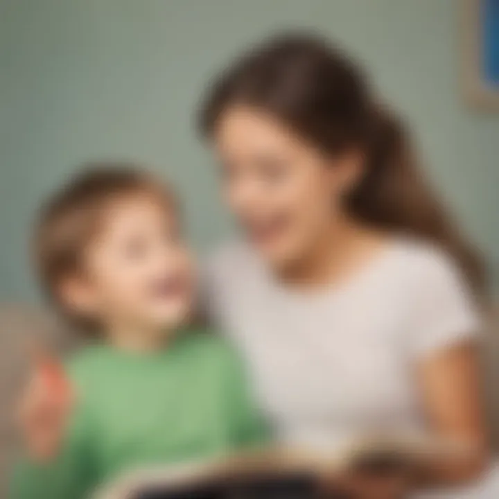 Illustration of child engaging in l blends speech therapy