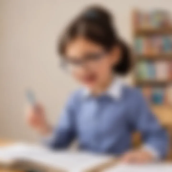 Illustration of a teacher demonstrating phonics rules