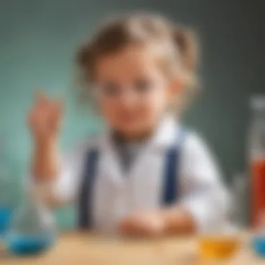 Young child engaged in a science experiment