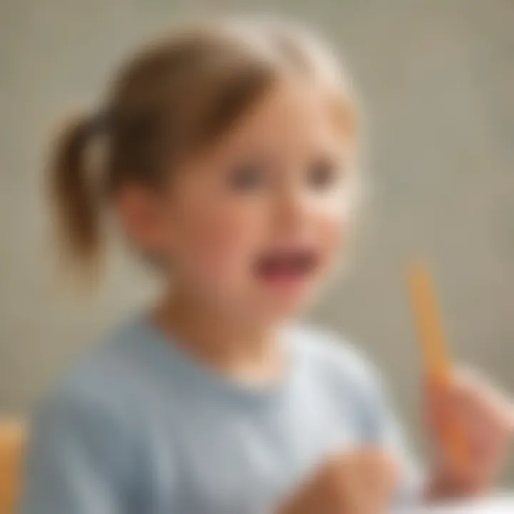 Child making progress in speech therapy session