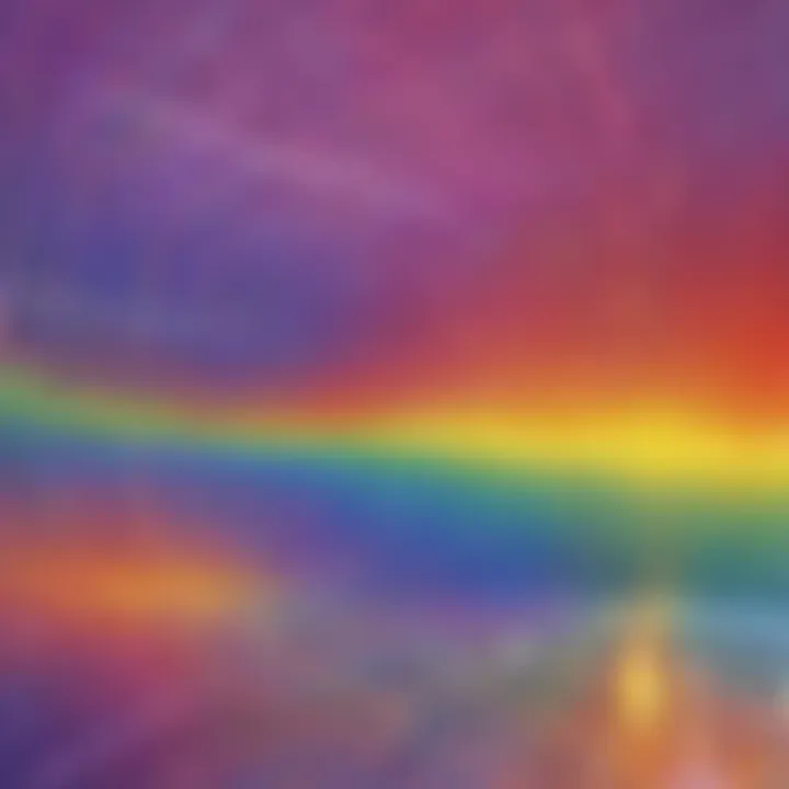 Visualization showing the relationship between wavelength and frequency in electromagnetic radiation