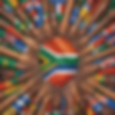 Unity in Diversity Symbolic depiction of diversity in the South African flag