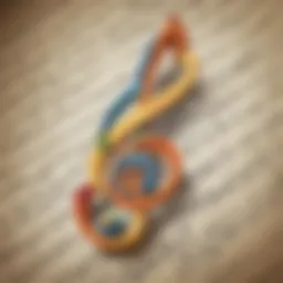 Musical notes on a staff