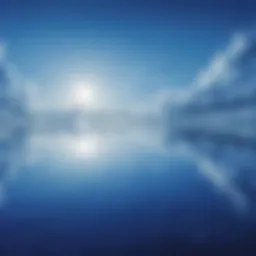 Vast blue expanse reflecting the sky