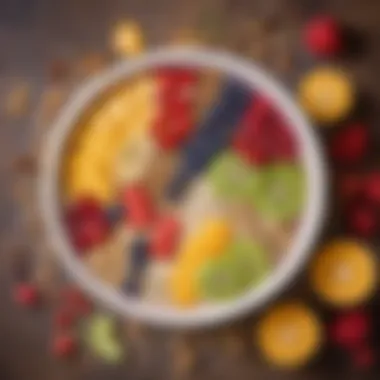 Nourishing Smoothie Bowl with Fresh Fruits and Seeds Nutrient-rich smoothie bowl topped with colorful fruits and seeds
