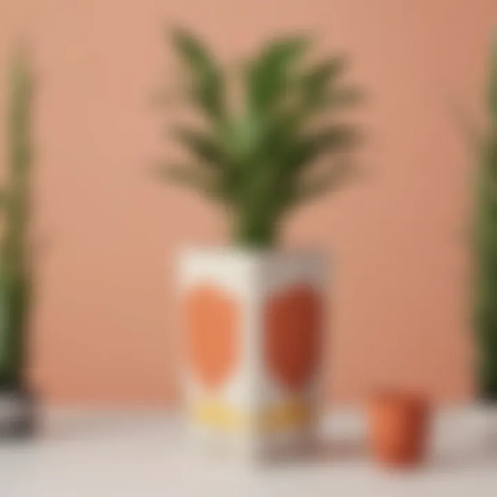 Minimalist geometric design flower pot cover