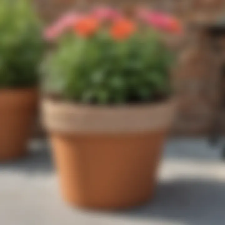Durable weather-resistant material flower pot cover