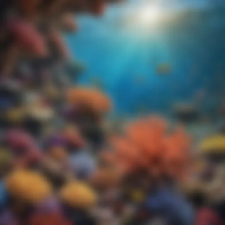 Vibrant and Diverse Coral Reef ecosystem teeming with life and color
