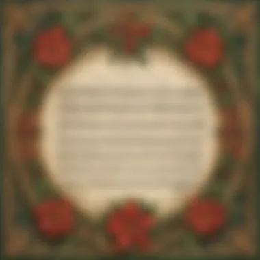 Vintage Christmas Carol Sheet Music with Ornate Borders
