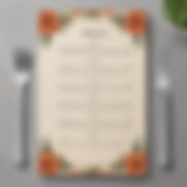 Vintage Floral Menu Template