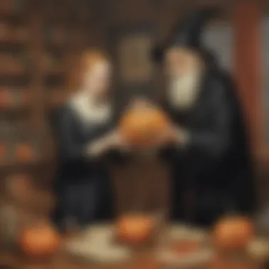 Antique Halloween Customs Revived Vintage Halloween traditions illustration