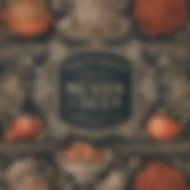 Vintage-inspired cook book cover with ornate details