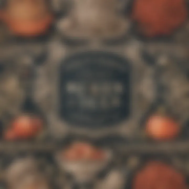 Vintage-inspired cook book cover with ornate details