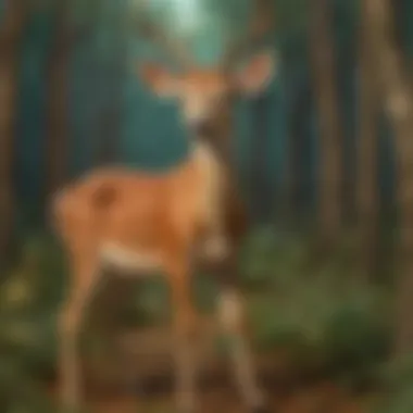Graceful deer in virtual reality